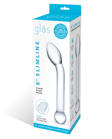 Glas by Electric Slimline G-Spot Glass Dildo, 8-Inch - Borosilicate