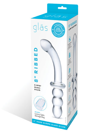 Electric GLAS-152 G-Spot Glass Dildo, 8 Inch Clear