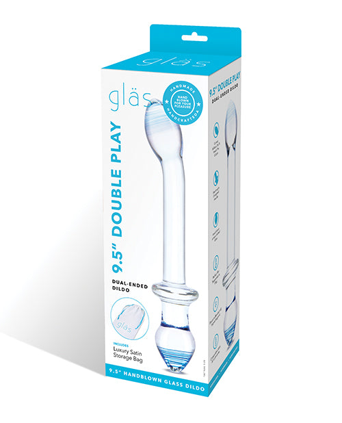 Electric GLAS-164 Double Play Dual Ended Dildo, 9.5 inch Glass