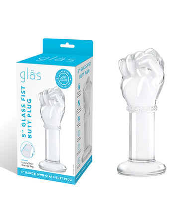 Electric eel inc. Glas 5" Fist Butt Plug, Body-Safe Glass, 5" Length