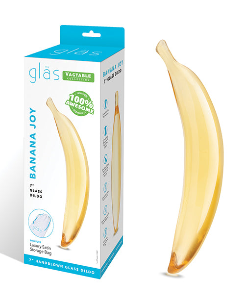 Electric GLAS-170 Banana Joy Dildo, 7 Inch Glass, 6 Inch Insertable