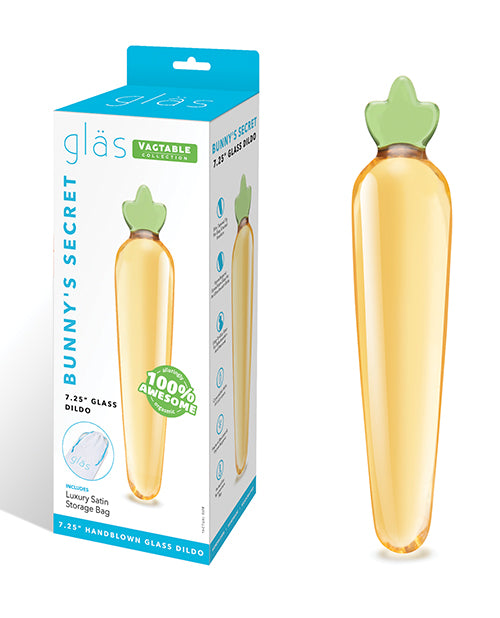 Electric by Glas Bunny's Secret Dildo, 7.25" Borosilicate Glass