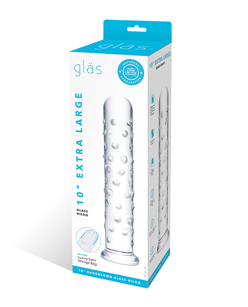 Glas by Electric Novelties Extra Large Glass Dildo, 10.5" L, 1.9" W