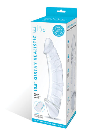 Gläs Realistic Girthy Glass Double Dong, 10.5 Inch – Borosilicate