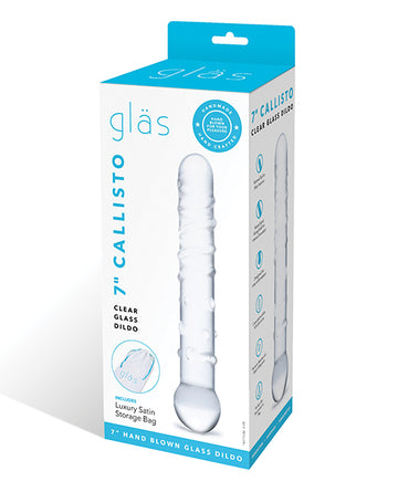 Electric GLAS-78 Callisto Glass Dildo, Clear