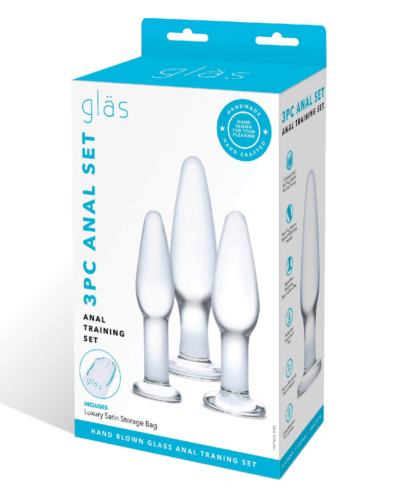 Electric Glas 3-Piece Glass Anal Training Set