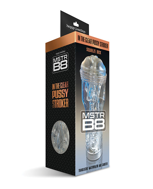 Global Novelties MSTR B8 In the Clear Pussy Stroker, TPE - 10-Inch
