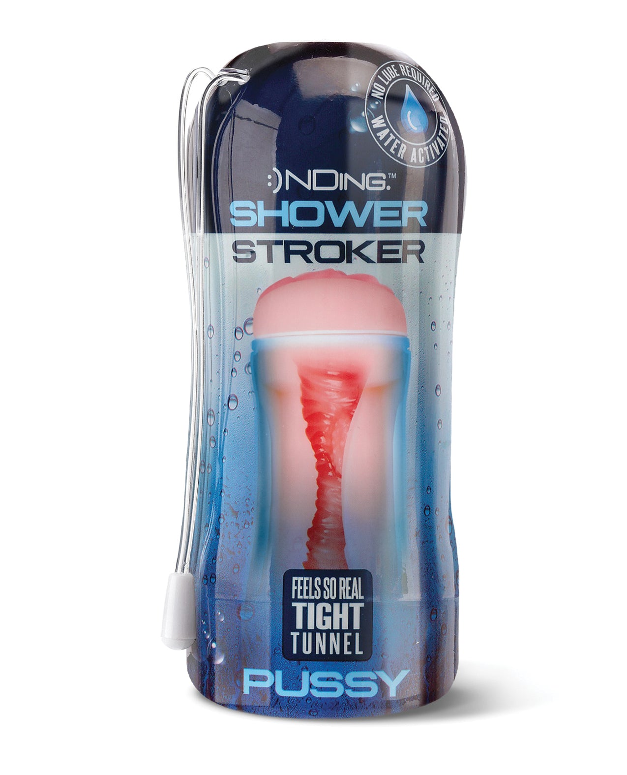 Global Novelties 3010000 Shower Stroker Pussy, Ivory TPR Ribbed