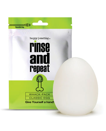 Global Novelties Rinse & Repeat Whack Egg, Ribbed & Reversible TPE