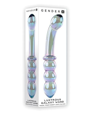 Evolved GX-GL-1065-2 Lustrous Galaxy Wand Glass Massager, Green