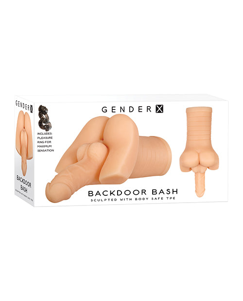 Evolved Gender X Backdoor Bash Stroker Light, TPE, Ivory