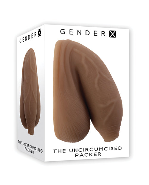 Evolved Novelties GX-PK-3786-2 Gender X Uncircumcised Packer, Dark Brown
