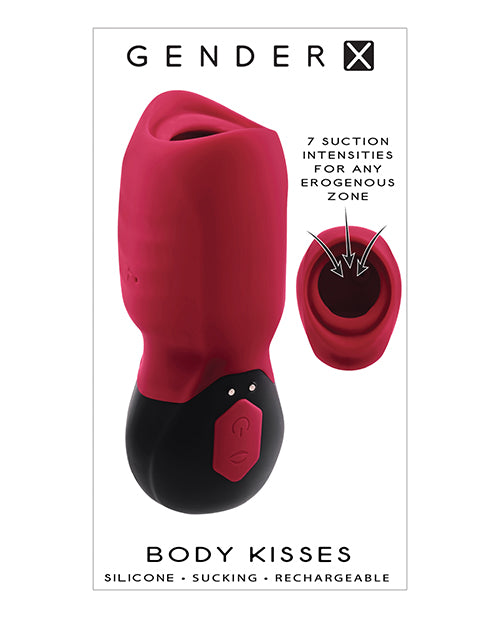 Evolved GX-RS-0211-2 Body Kisses Vibrating Suction Massager, Red/Black