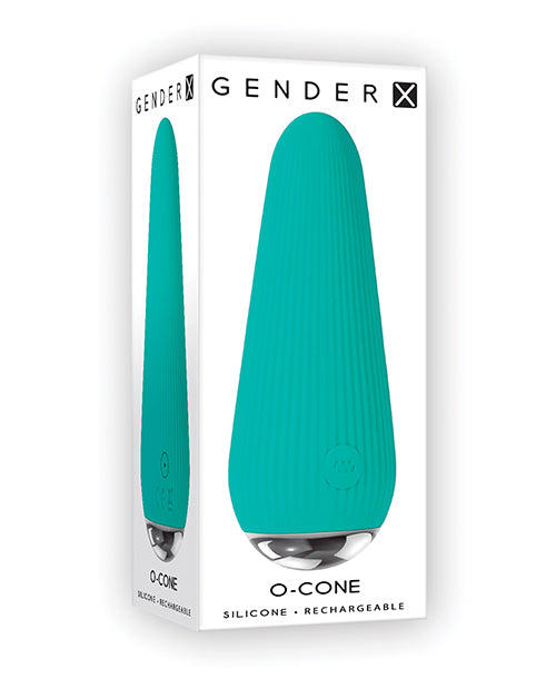 Evolved GX-RS-2888-2 O-Cone Teal Vibrating Bullet, 10 Speeds, Silicone