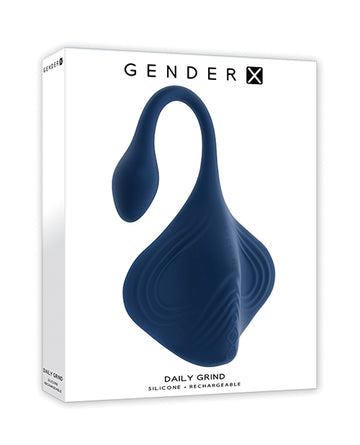 Evolved GX-RS-6350-2 Gender X Daily Grind Vibrating Toy, Blue Silicone