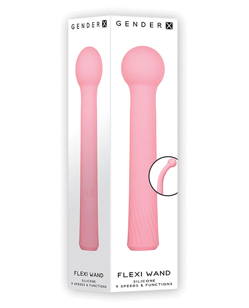 Evolved Gender X Flexi Wand, Pink Silicone, 9-Function USB Rechargeable