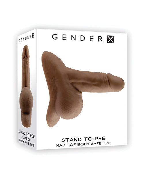 Evolved Gender X Stand-to-Pee Device, Brown TPE – 5-Year Warranty