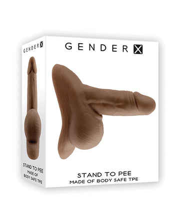Evolved Gender X Stand-to-Pee Device, Brown TPE – 5-Year Warranty