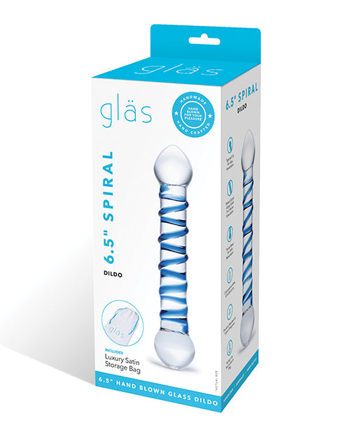 Electric GLAS-150 Glas Spiral Dildo, 6.5 Inch Glass