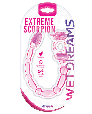 Hott Products HP-2298 Wet Dreams Scorpion Dual Pleasure Ring, Pink