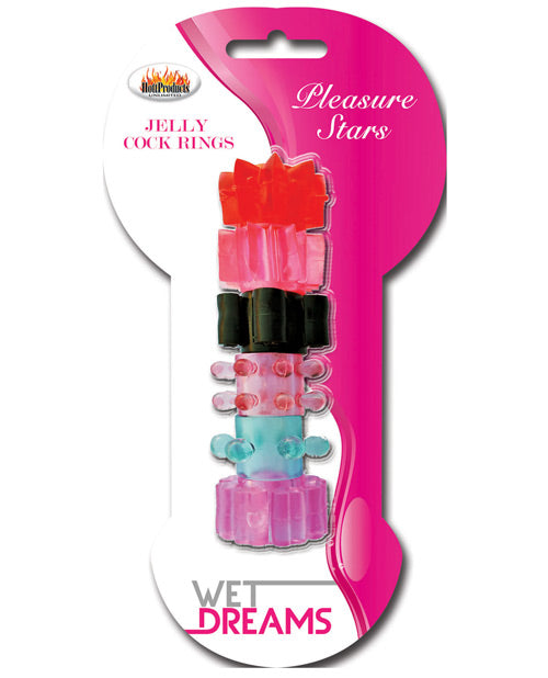 Hott Products HP-2336 Wet Dreams Pleasure Stars Jelly Cock Rings