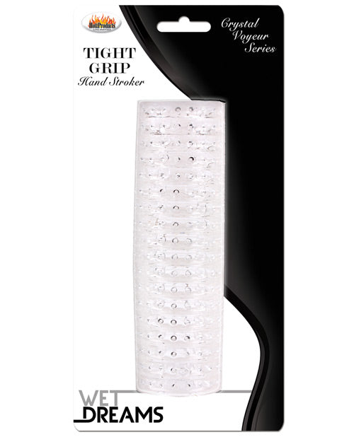 Hott Products HP-2954 Wet Dreams Tight Grip Stroker, Clear, Vibrating