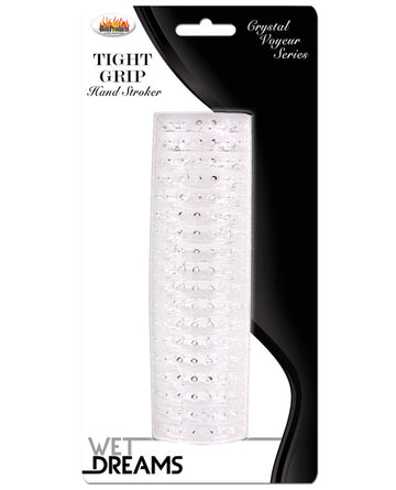 Hott Products HP-2954 Wet Dreams Tight Grip Stroker, Clear, Vibrating
