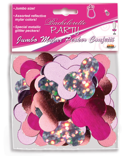 Hott Products HP-2957 Jumbo Pecker Party Confetti, Assorted Colors, Mylar