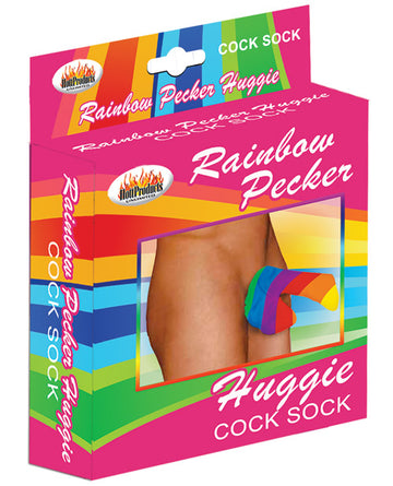 Hott Products HP-2981 Rainbow Pecker Huggie Sock, Cotton, One Size