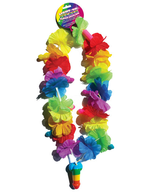 Hott Products HP-2984 Rainbow Flower Pecker Necklace, Flashing Lights