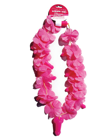 Hott Products HP-2986 Flower Pecker Necklace, Pink, Flashing Lights