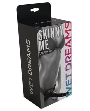 Hott Products HP-3048 Skinny Me 7" Strap-on Harness, Pulsating, Black