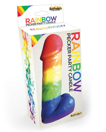 Hott Products HP-3144 Rainbow Pecker Pride Party Candle