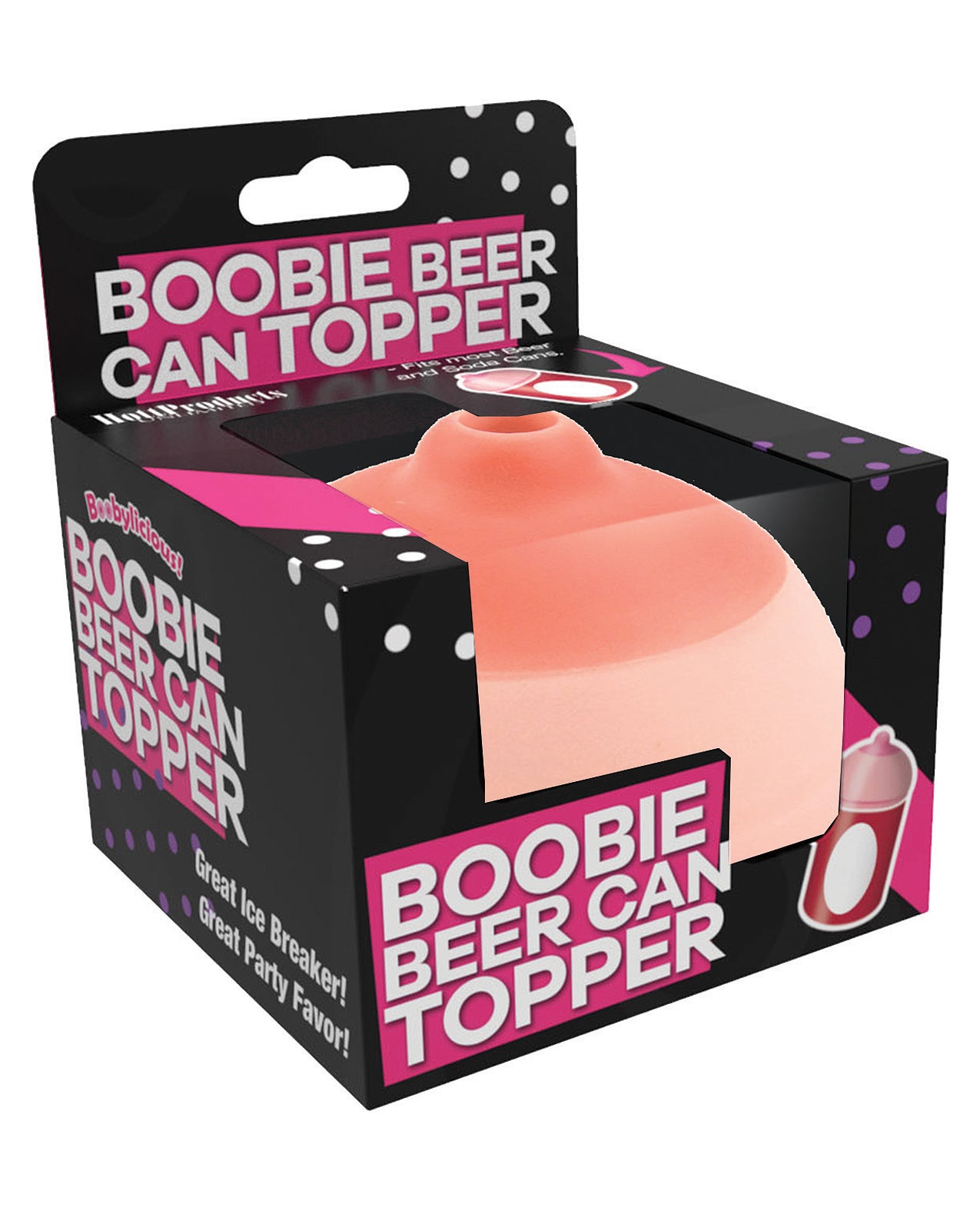 Hott Products HP-3299 Boobie Beer Can Topper, Ivory PVC