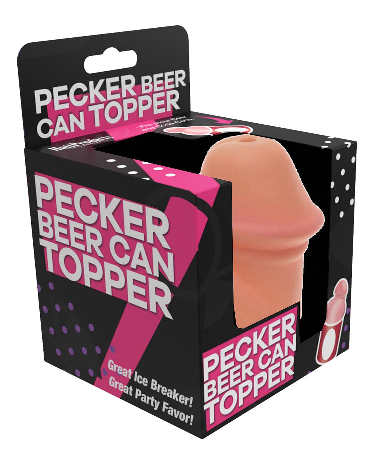 Hott Products HP-3300 Pecker Beer Can Topper, Ivory PVC
