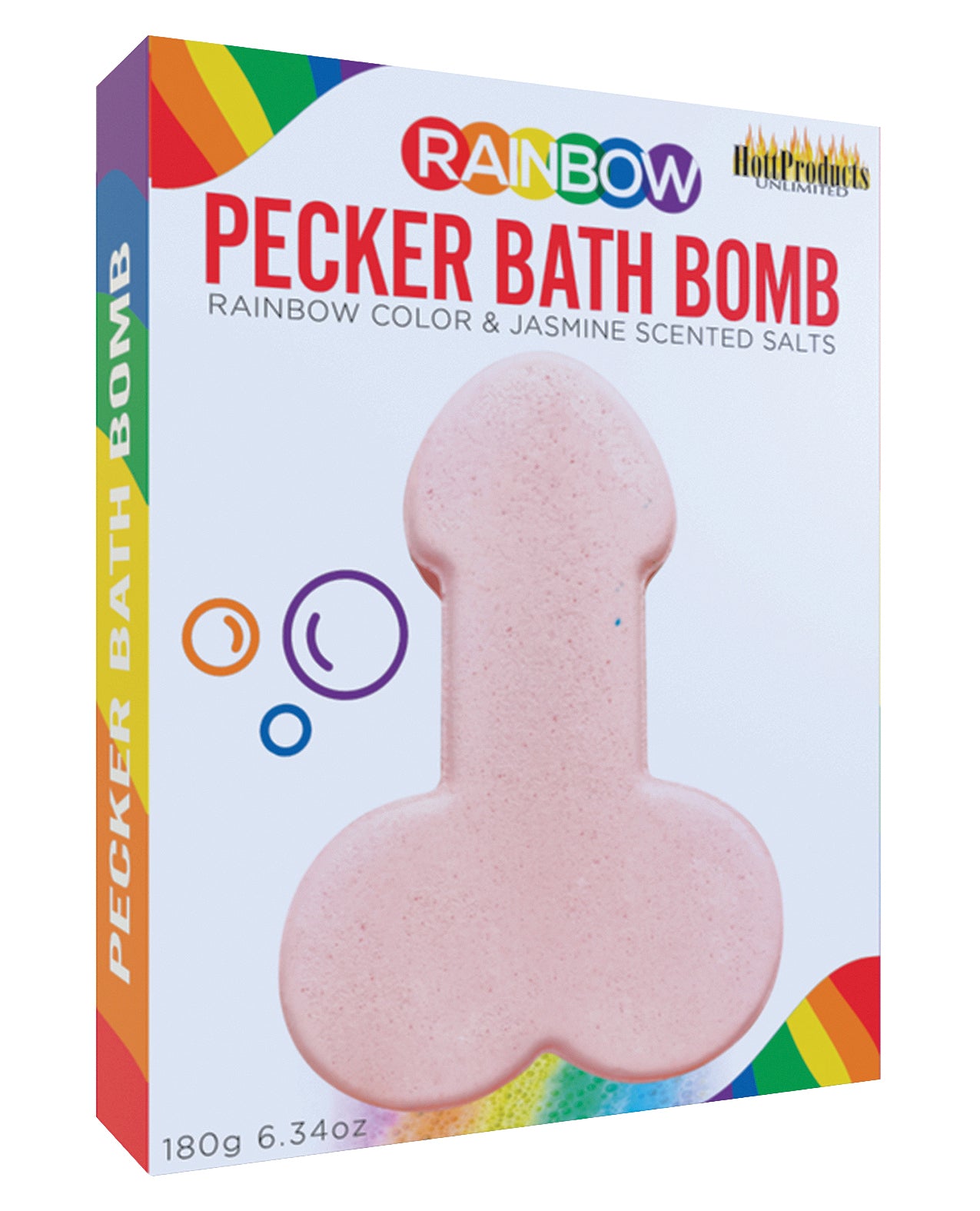 Hott Products Rainbow Pecker Bath Bomb, Erotic & Fun