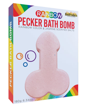 Hott Products Rainbow Pecker Bath Bomb, Erotic & Fun