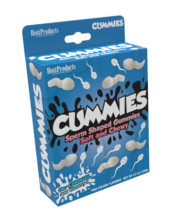 Hott Products HP-3318 Cummies Sperm Shaped Gummies, Pina Colada Flavor, 25pc