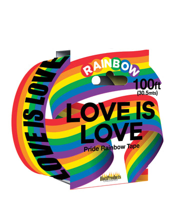 Hott Products HP-3345 Love Is Love Rainbow Caution Party Tape, 100 ft