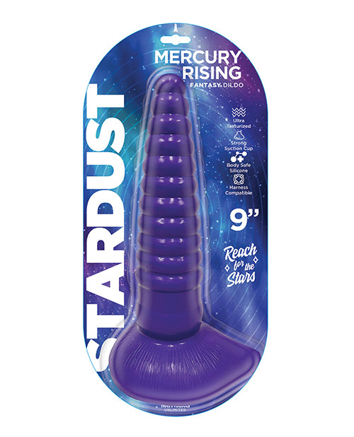 Hott Products Stardust Mercury Rising Silicone Fantasy Dildo, 9-inch, Purple