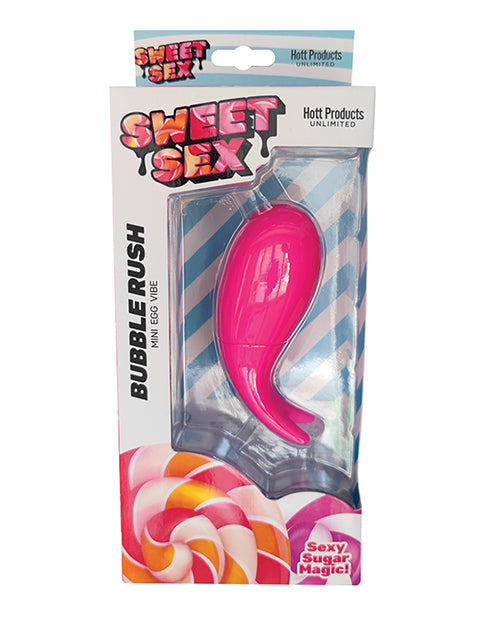 Hott Products Sweet Sex Bubble Rush Mini Egg Vibe, 10-Mode USB Rechargeable