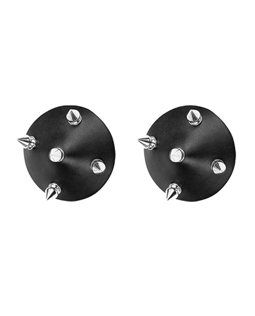 Hott Products HP-3457 Nipplicious Temptress Leather Pasties w/Studs, Black