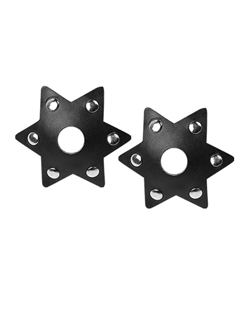 Hott Products HP-3460 Nipplicious Starstruck Leather Pasties w/Studs