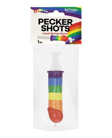 Hott Products HP-3467 Pecker Shot Syringe, Rainbow Plastic