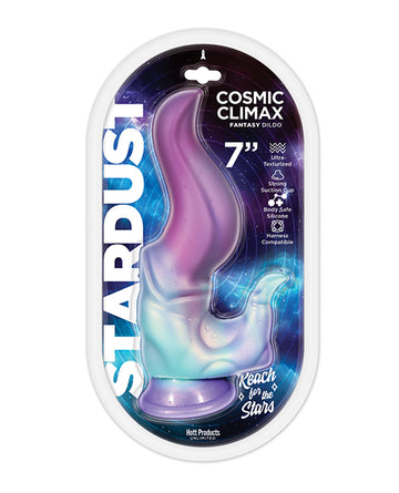 Hott Products Stardust Cosmic Climax 7" Silicone Dildo, Multi-Color
