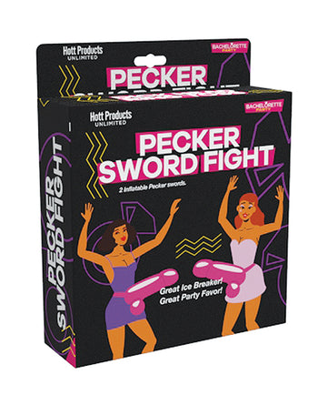 Hott Products HP-3507 Party Pecker Game, 2 Inflatable Peckers, 2 Strap-ons