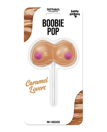 Hott Products HP-3528 Lusty Lickers Boobie Pop, Caramel Flavored