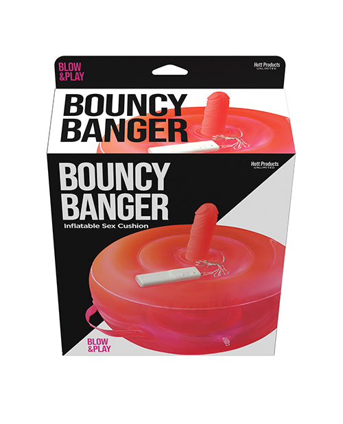 Hott products Bouncy Banger Inflatable Cushion with Vibrating Dildo