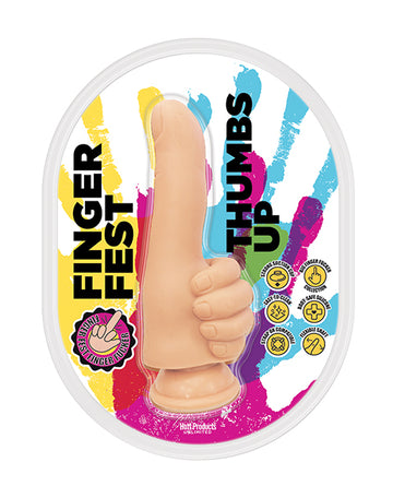 Hott products HP-3720 Finger Fest Thumbs Up Dildo, Ivory Silicone