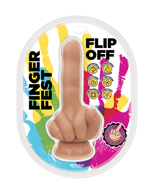 Hott Products Finger Fest Flip Off Dildo, Ivory – Body-Safe Silicone